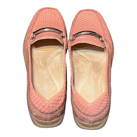 Easy Spirit 9M Paula Loafer Pink Croc Embossed Patent Leather Slip-On Shoes - Picture 3 of 7